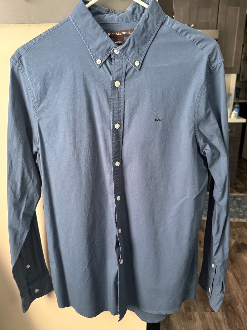 Michael Kors Men's Blue Button-Down Oxford Shirt